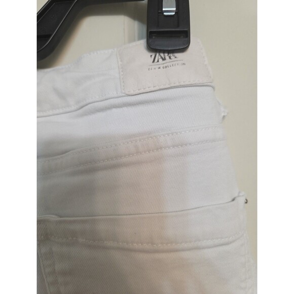 Zara Womens White Denim Raw Hem Ankle Jeans, Size 6 - Picture 13 of 13